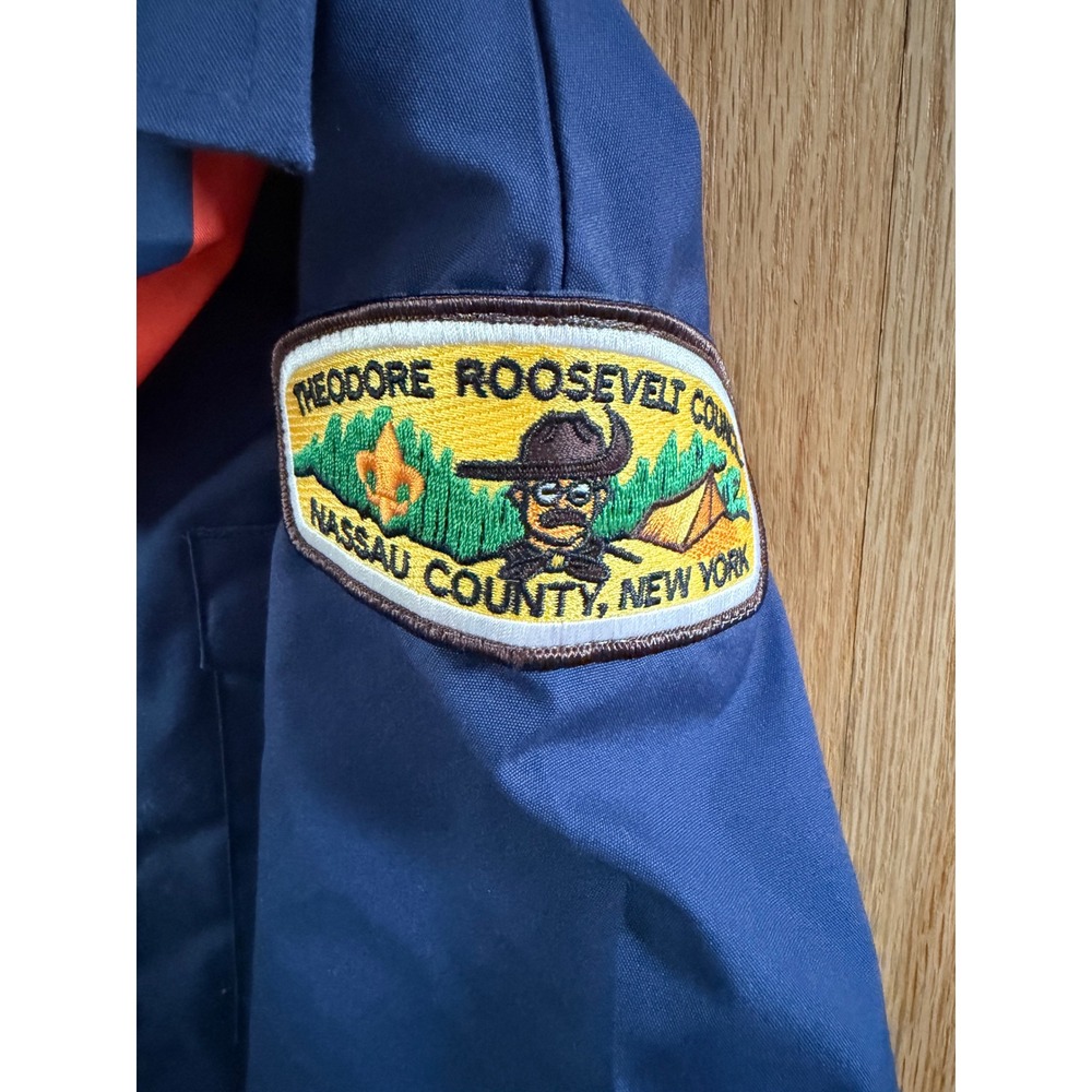 Boy Scouts of America Cub Navy Uniform Shirt Teddy Roosevelt NY Patch Youth M - Picture 4 of 9